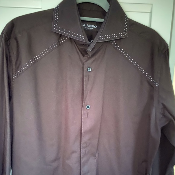 Long sleeve black Di Nero shirt for men - Picture 1 of 2